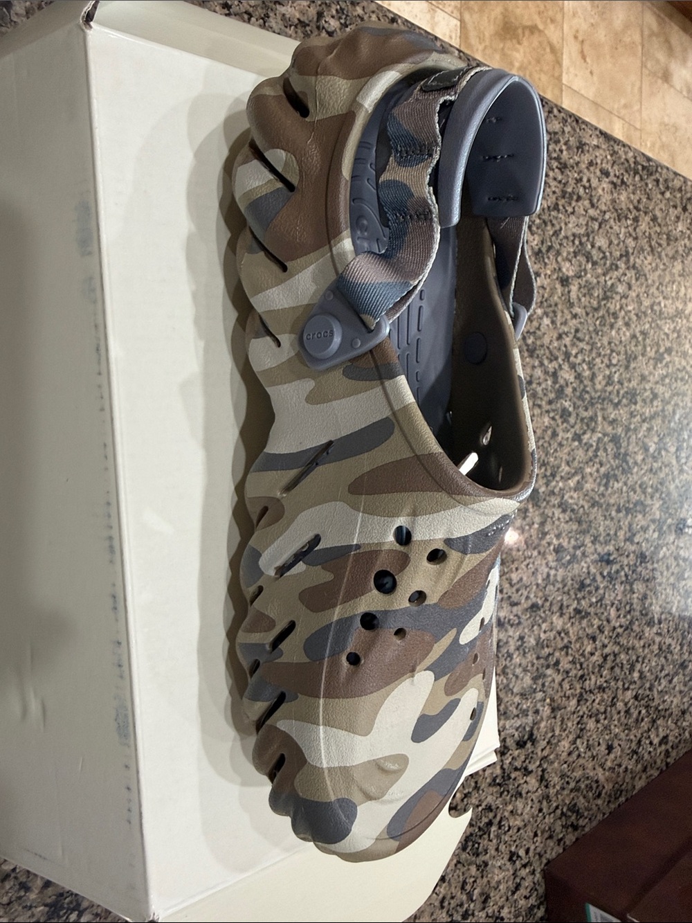 CROCS Camo Classic Clog in Tan, Green, Gray